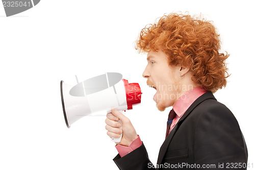 Image of man with megaphone