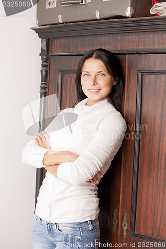 Image of lovely housewife at home