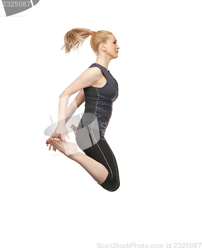 Image of jumping sporty girl