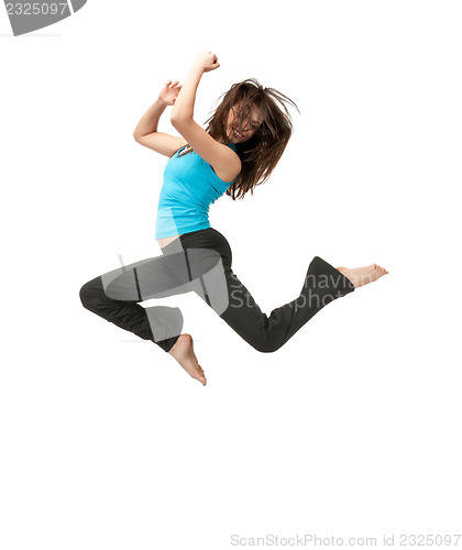 Image of jumping sporty girl