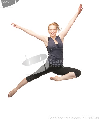 Image of jumping sporty girl