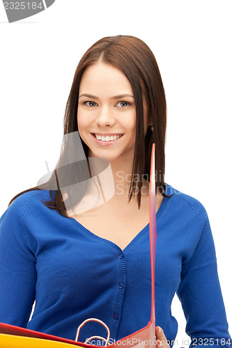 Image of woman with folders