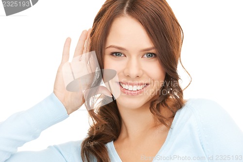 Image of woman listening gossip