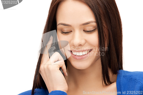 Image of businesswoman with cell phone