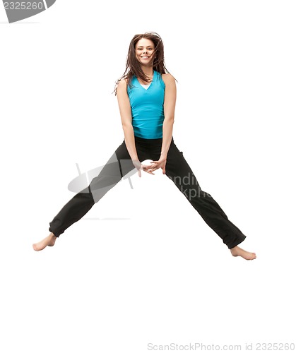 Image of jumping sporty girl