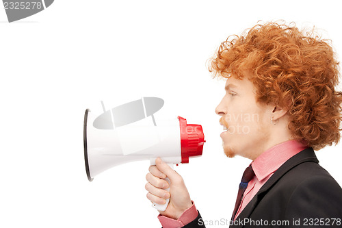 Image of man with megaphone