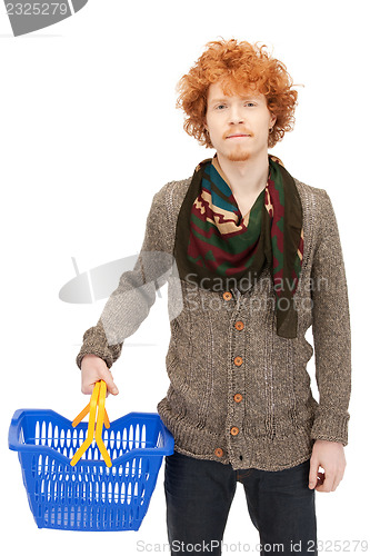 Image of man with shopping cart