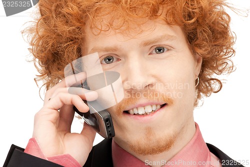 Image of handsome man with cell phone