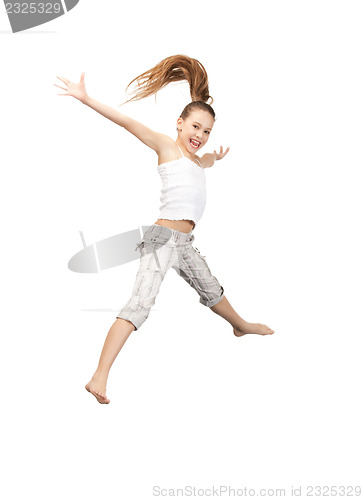 Image of jumping teenage girl