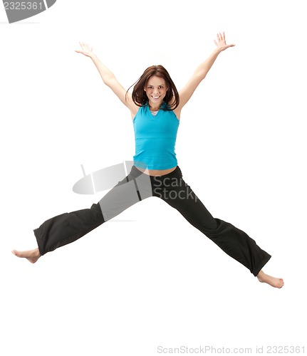 Image of jumping sporty girl