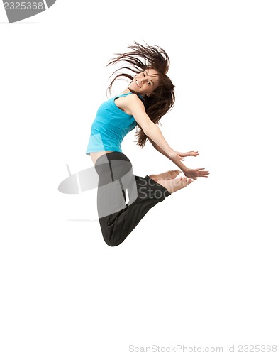 Image of jumping sporty girl