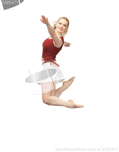 Image of jumping sporty girl