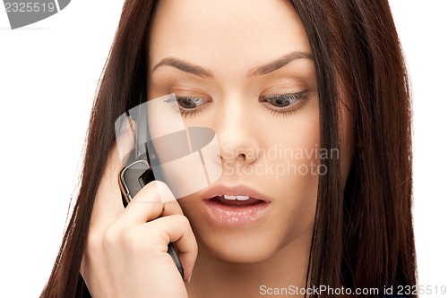 Image of businesswoman with cell phone