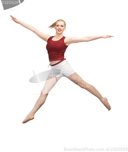 Image of jumping sporty girl