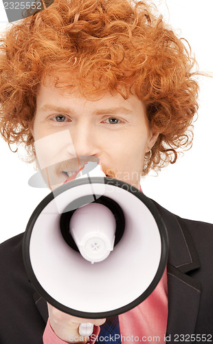 Image of man with megaphone