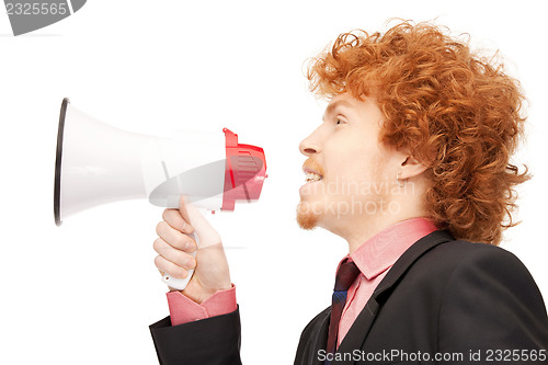 Image of man with megaphone