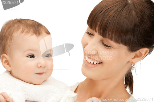 Image of happy mother with adorable baby