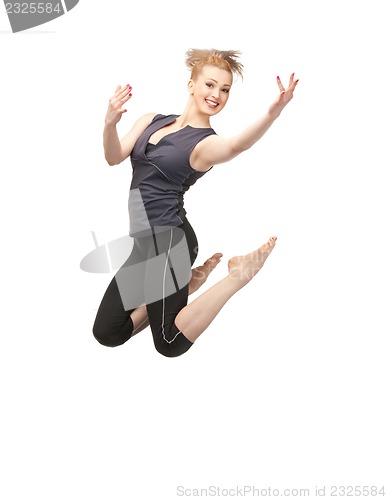 Image of jumping sporty girl