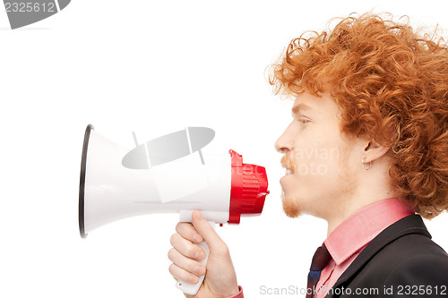 Image of man with megaphone