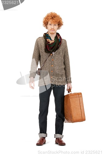 Image of man with suitcase