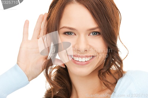 Image of woman listening gossip