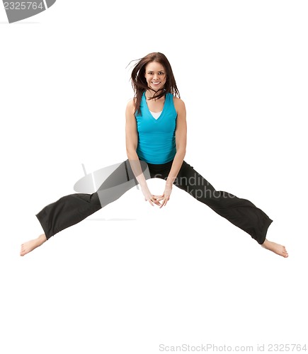 Image of jumping sporty girl