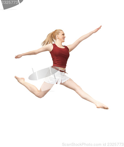 Image of jumping sporty girl