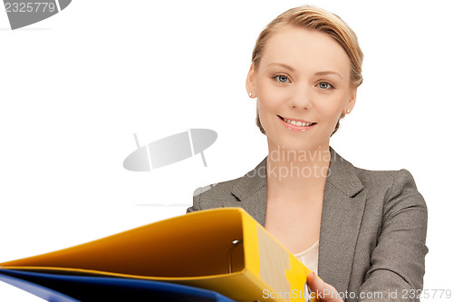 Image of woman with folders