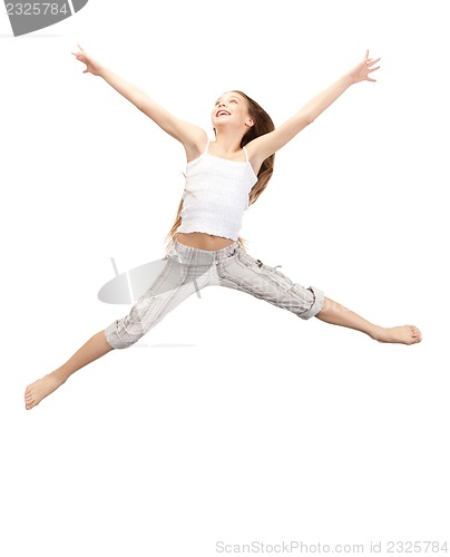 Image of jumping teenage girl