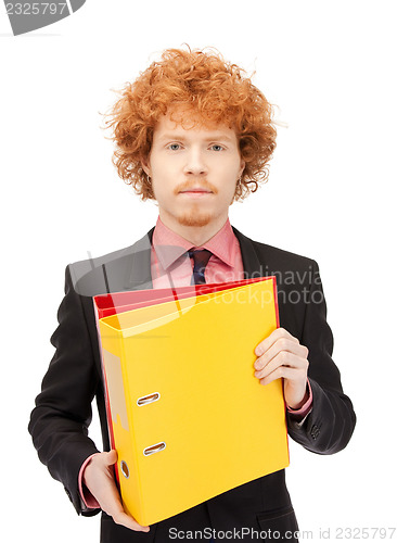 Image of man with folders