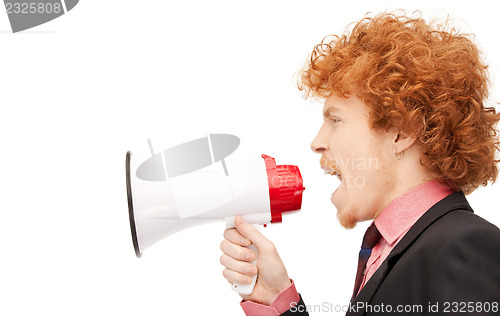 Image of man with megaphone