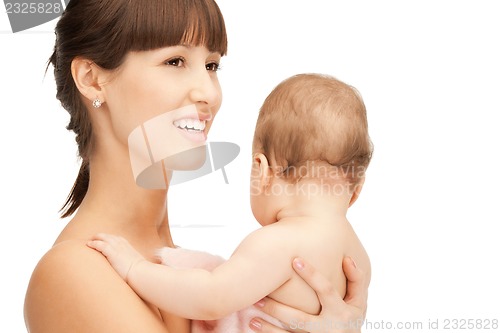 Image of happy mother with adorable baby