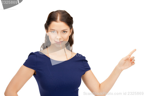 Image of businesswoman pointing her finger