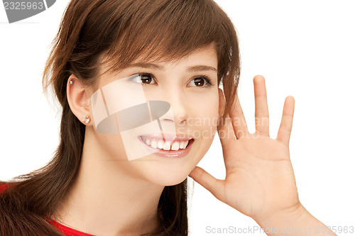 Image of teenage girl listening gossip