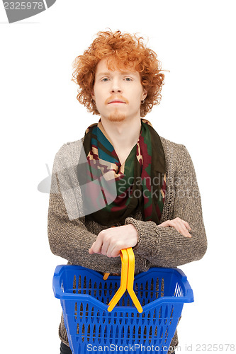 Image of man with shopping cart