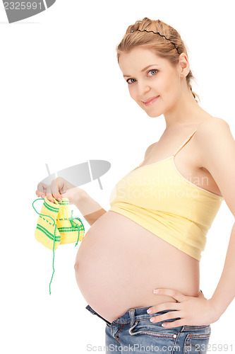 Image of pregnant woman with socks