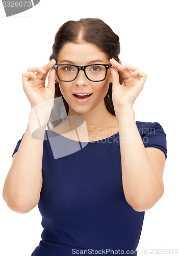 Image of lovely woman in spectacles