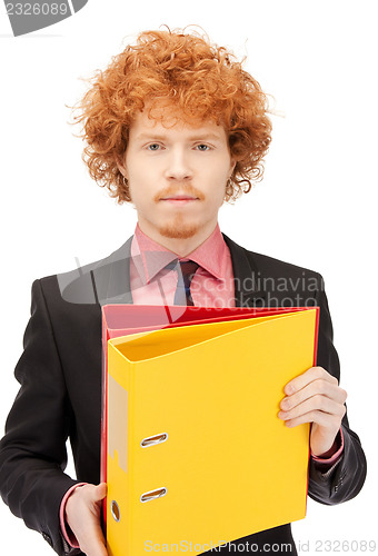 Image of man with folders