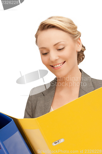 Image of woman with folders