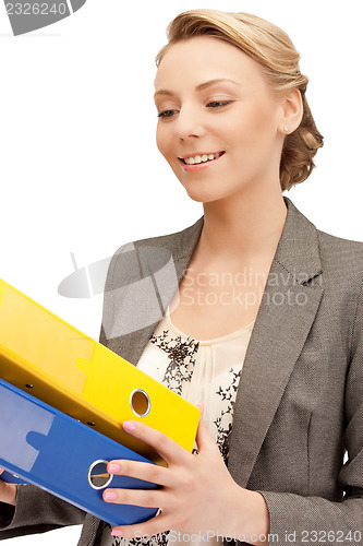 Image of woman with folders