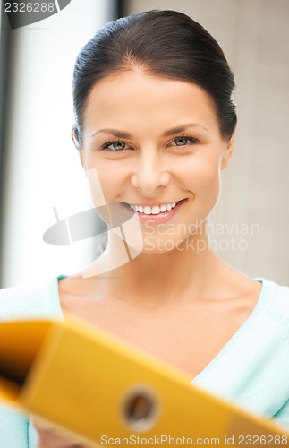 Image of woman with folder