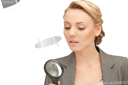 Image of woman with magnifying glass