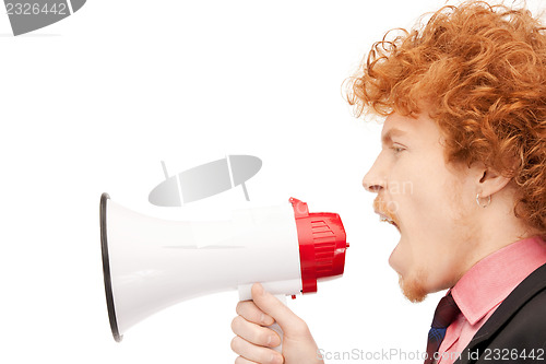 Image of man with megaphone