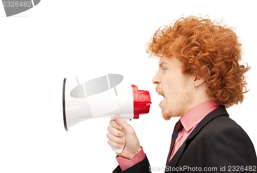 Image of man with megaphone