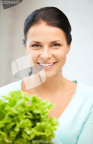 Image of beautiful woman in the kitchen