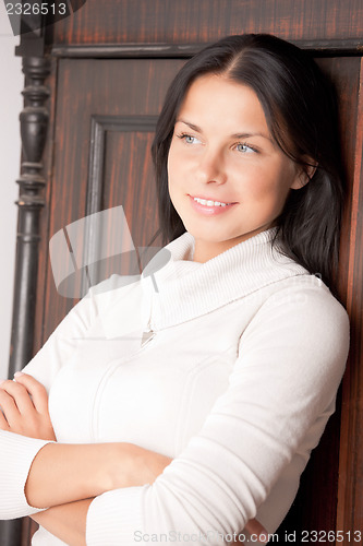 Image of lovely housewife at home