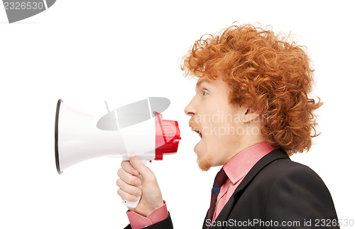 Image of man with megaphone