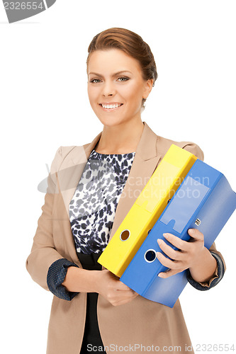 Image of woman with folders