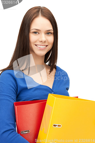 Image of woman with folders