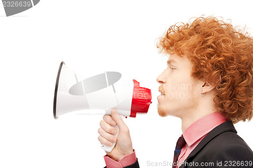 Image of man with megaphone